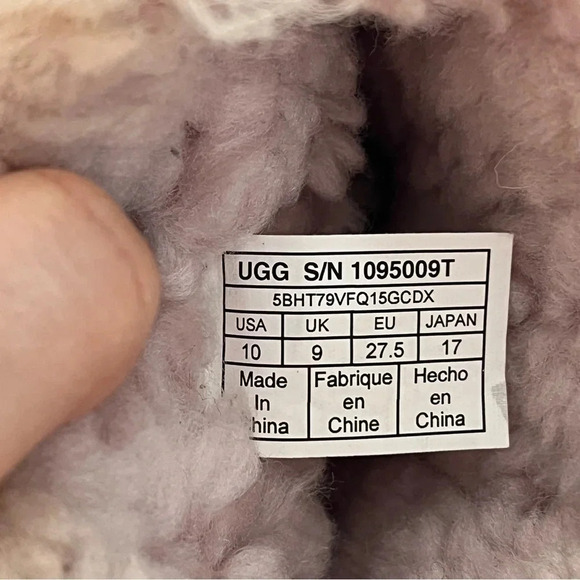 UGG CLASSIC SHORT PATCHWORK FLUFF BABY PINK BOOTS 10 - Picture 6 of 15